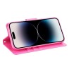 iPhone 14 Pro Max Leather Wallet Flip Diary Case Cover - Rose Gold