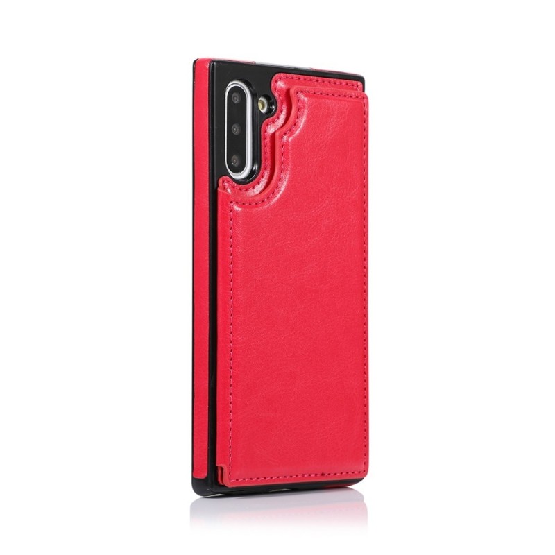 Samsung Galaxy Note 10 Leather Wallet Flip Diary Case Cover - Red