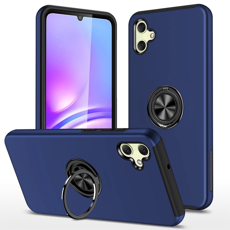 Samsung Galaxy A05 Shockproof Ring Holder MagSafe Case Cover - Navy