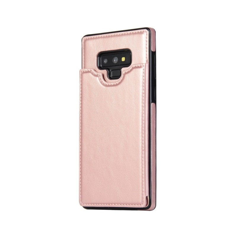 Samsung Galaxy Note 9 Leather Wallet Flip Diary Case Cover - Rose Gold