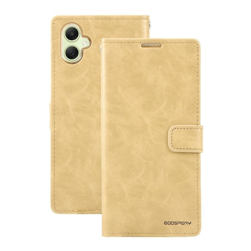 Samsung Galaxy A05 Leather Wallet Flip Diary Case Cover - Gold