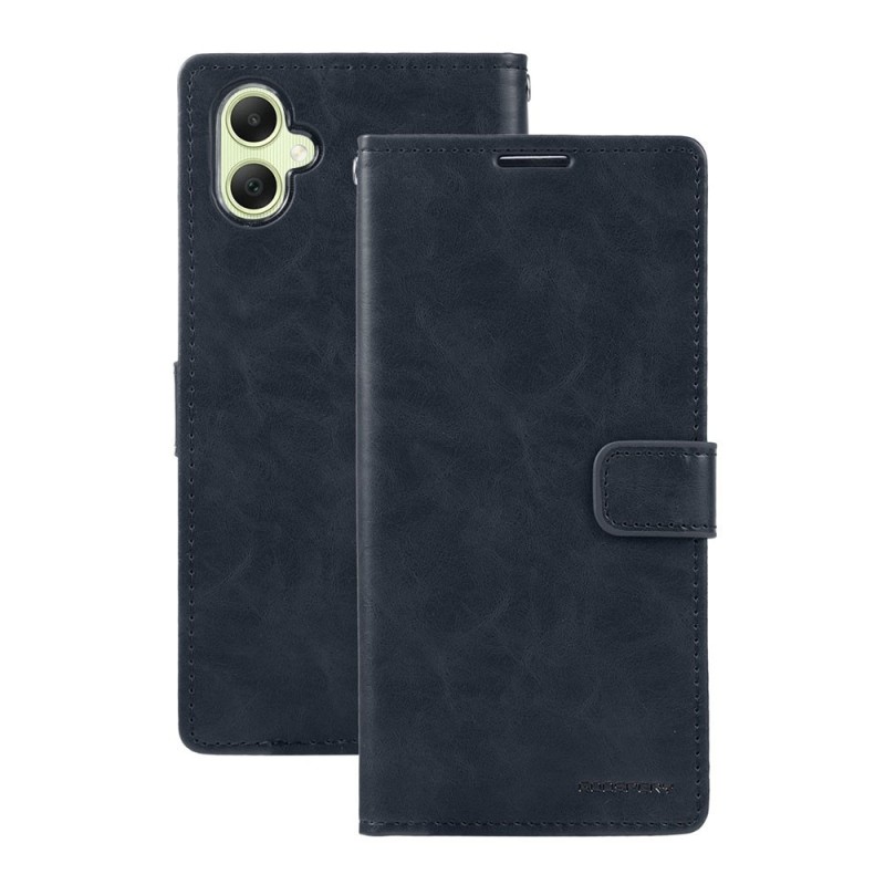 Samsung Galaxy A05 Leather Wallet Flip Diary Case Cover - Navy