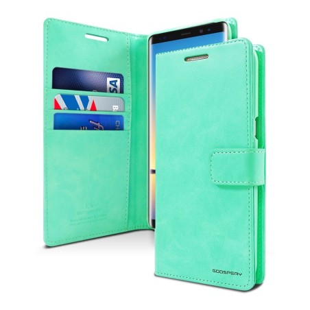 Samsung Galaxy Note 8 Leather Wallet Flip Diary Case Cover - Mint