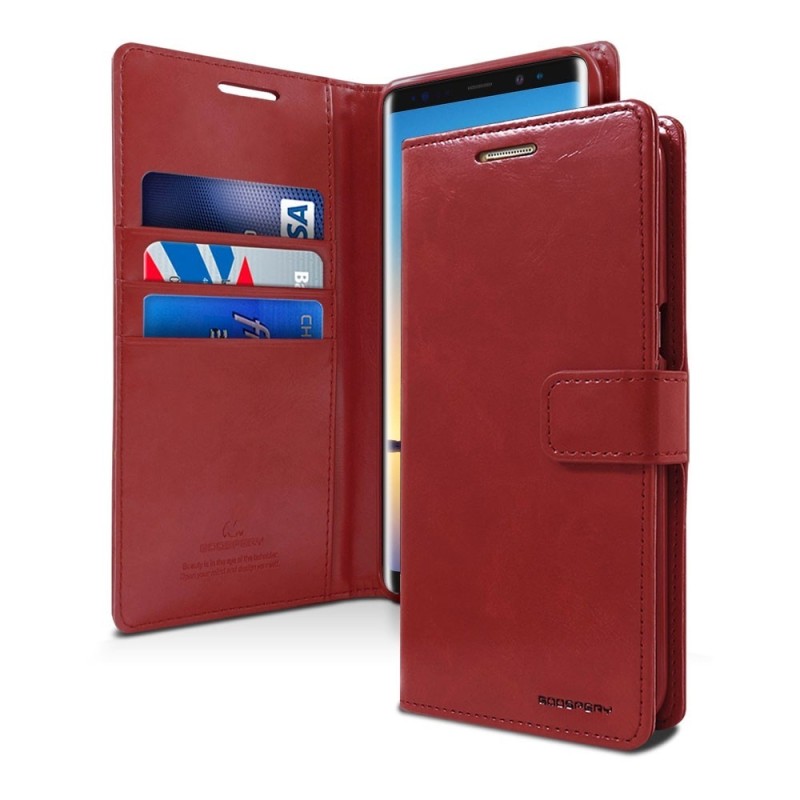 Samsung Galaxy Note 8 Leather Wallet Flip Diary Case Cover - Wine