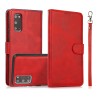Samsung Galaxy S20 Leather Wallet Flip Diary Case Cover - Red