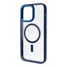 iPhone 14 Plus Clear with Metal Camera Frame Case Cover - Navy