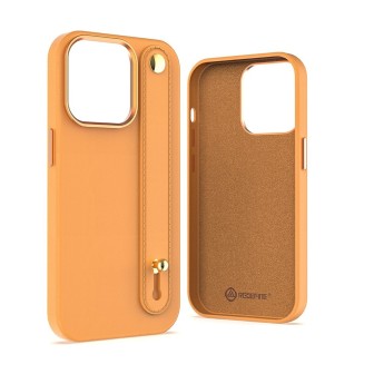 iPhone 14 Plus Clear with Metal Camera Frame Case Cover - Golden Brown