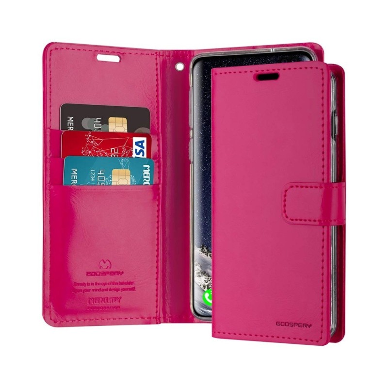 Samsung Galaxy S10E Leather Wallet Flip Diary Case Cover - Hot Pink