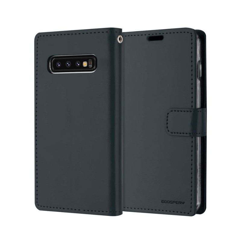 Samsung Galaxy S10 Leather Wallet Flip Diary Case Cover - Black