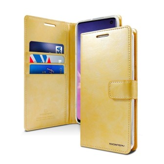 Samsung Galaxy S10 Plus Leather Wallet Flip Diary Case Cover - Gold