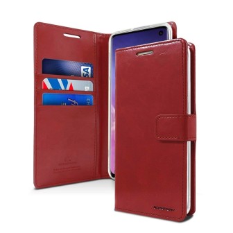 Samsung Galaxy S10 Plus Leather Wallet Flip Diary Case Cover - Red