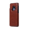 Samsung Galaxy S9 Leather Wallet Flip Diary Case Cover - Brown