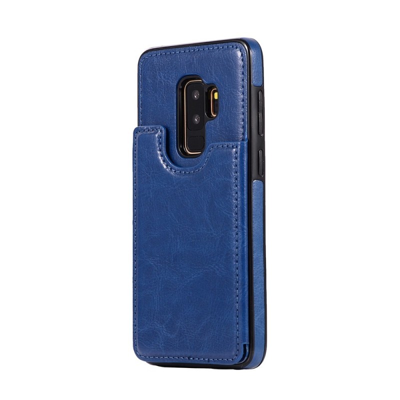 Samsung Galaxy S9 Plus Leather Wallet Flip Diary Case Cover - Blue