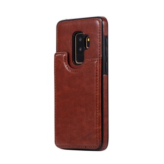 Samsung Galaxy S9 Plus Leather Wallet Flip Diary Case Cover - Brown