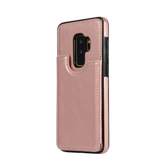Samsung Galaxy S9 Plus Leather Wallet Flip Diary Case Cover - Rose Gol