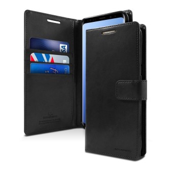 Samsung Galaxy S9 Leather Wallet Flip Diary Case Cover - Black