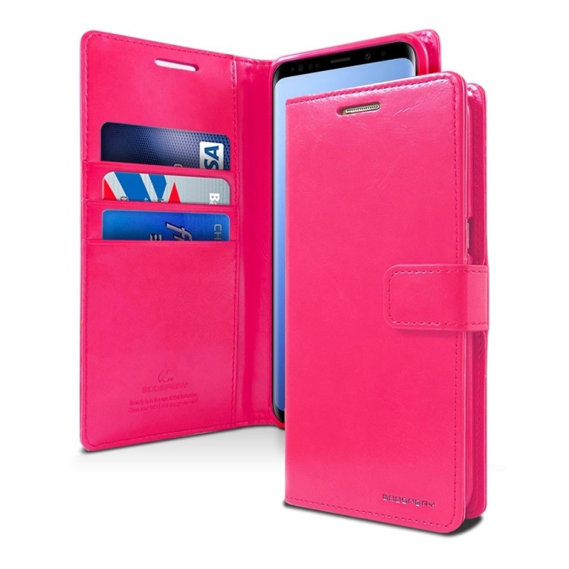 Samsung Galaxy S9 Leather Wallet Flip Diary Case Cover - Hot Pink