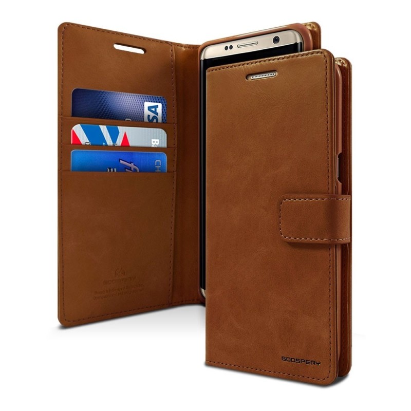 Samsung Galaxy S8 Leather Wallet Flip Diary Case Cover - Brown
