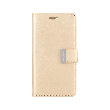 iPhone 13 Leather Wallet Flip Diary Case Cover - Gold | Australia