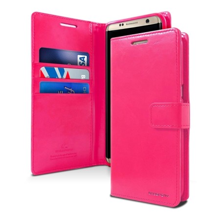 Samsung Galaxy S7 Leather Wallet Flip Diary Case Cover - Hot Pink