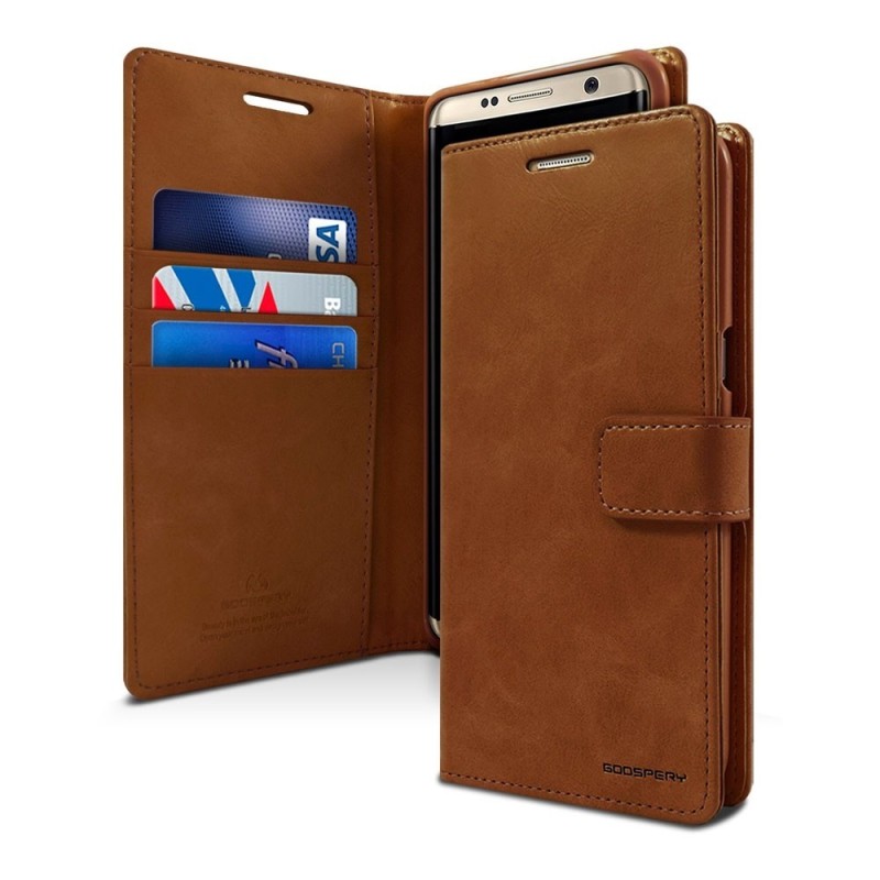 Samsung Galaxy S7 Edge Leather Wallet Flip Diary Case Cover - Brown