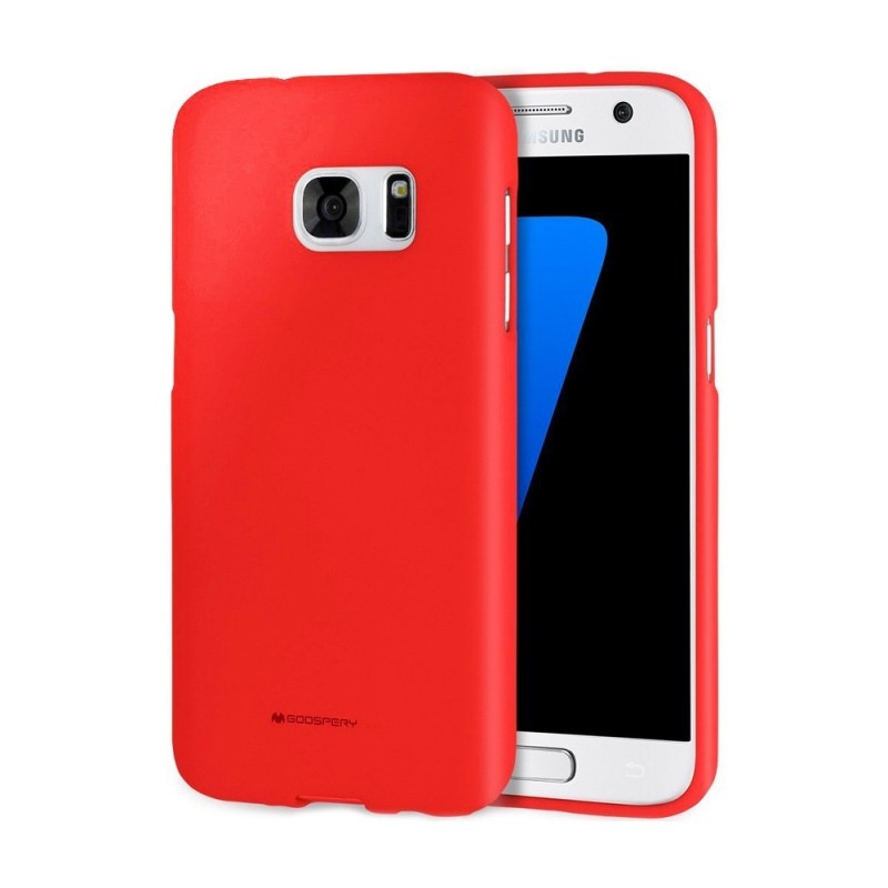 Samsung Galaxy S7 Soft Feel Jelly Case Cover - Red | Australia