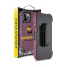 iPhone 12 Pro Max Rugged Armor Belt Clip Holster Case Cover - Purple
