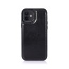 iPhone 12 Mini Leather Wallet Flip Diary Case Cover - Black