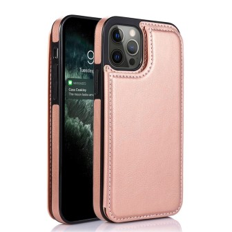 iPhone 15 Pro Max Leather Wallet Flip Diary Case Cover - Brown