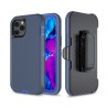 iPhone 12 Pro Max Rugged Armor Belt Clip Holster Case Cover - Navy