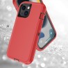 iPhone 13 / 14 Rugged Armor Belt Clip Holster Case Cover - Red