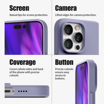 iPhone 16 Pro Max Soft Silicone Case Cover - Purple | Australia