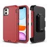 iPhone 11 Rugged Armor Belt Clip Holster Case Cover - Red | Australia
