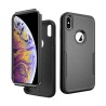 iPhone XS Max Heavy-Duty Armor Shockproof Case Cover - Black