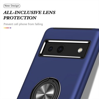 Google Pixel 8 Shockproof with Ring Holder Stand Case Cover - Navy