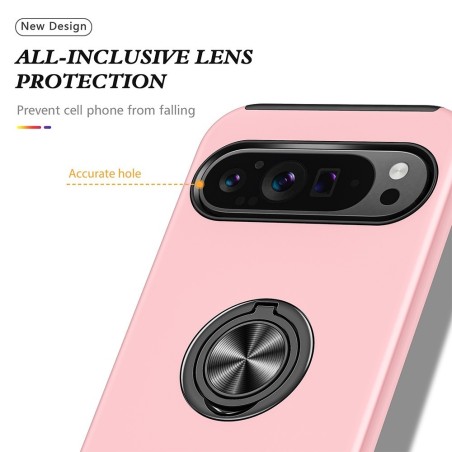 Google Pixel 9 Pro XL Shockproof with Ring Holder Stand Case Cover - P