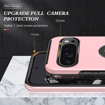 Google Pixel 9 Pro XL Shockproof with Ring Holder Stand Case Cover - P