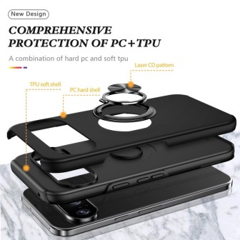 Google Pixel 10 Pro XL Shockproof with Ring Holder Stand Case Cover -