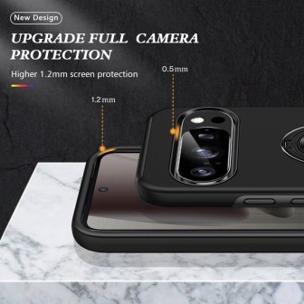 Google Pixel 10 Pro XL Shockproof with Ring Holder Stand Case Cover -