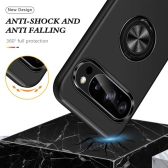Google Pixel 10 Pro XL Shockproof with Ring Holder Stand Case Cover -