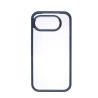 Google Pixel 10A Clear with Metal Camera Frame Case Cover - Navy