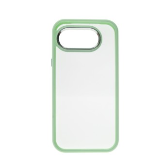 Google Pixel 10A Clear with Metal Camera Frame Case Cover - Navy