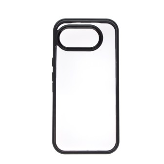 Google Pixel 10A Clear with Metal Camera Frame Case Cover - Mint