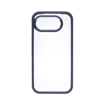 Google Pixel 10A Clear with Metal Camera Frame Case Cover - Pink