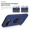 Google Pixel 10A Shockproof with Ring Holder Stand Case Cover - Blue