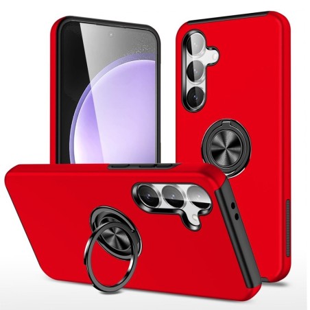 Samsung Galaxy S25 FE Shockproof with Ring Holder Stand MagSafe Compatible Compat