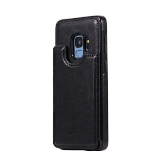 Samsung Galaxy S9 Leather Wallet Flip Diary Case Cover - Black
