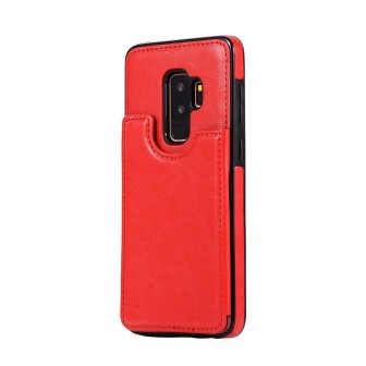 Samsung Galaxy S9 Plus Leather Wallet Flip Diary Case Cover - Red
