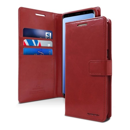 Samsung Galaxy S9 Leather Wallet Flip Diary Case Cover - Rose Gold