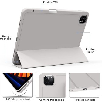 iPad Pro 11 (2024) Soft TPU Back Shell Slim Case with Auto Sleep / Wak